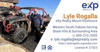 a business card for lyle ronaldo with a picture of an atv